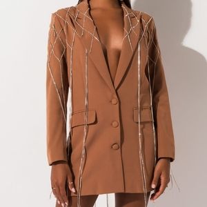 NEVER GONNA STOP JEWEL TRIM BLAZER